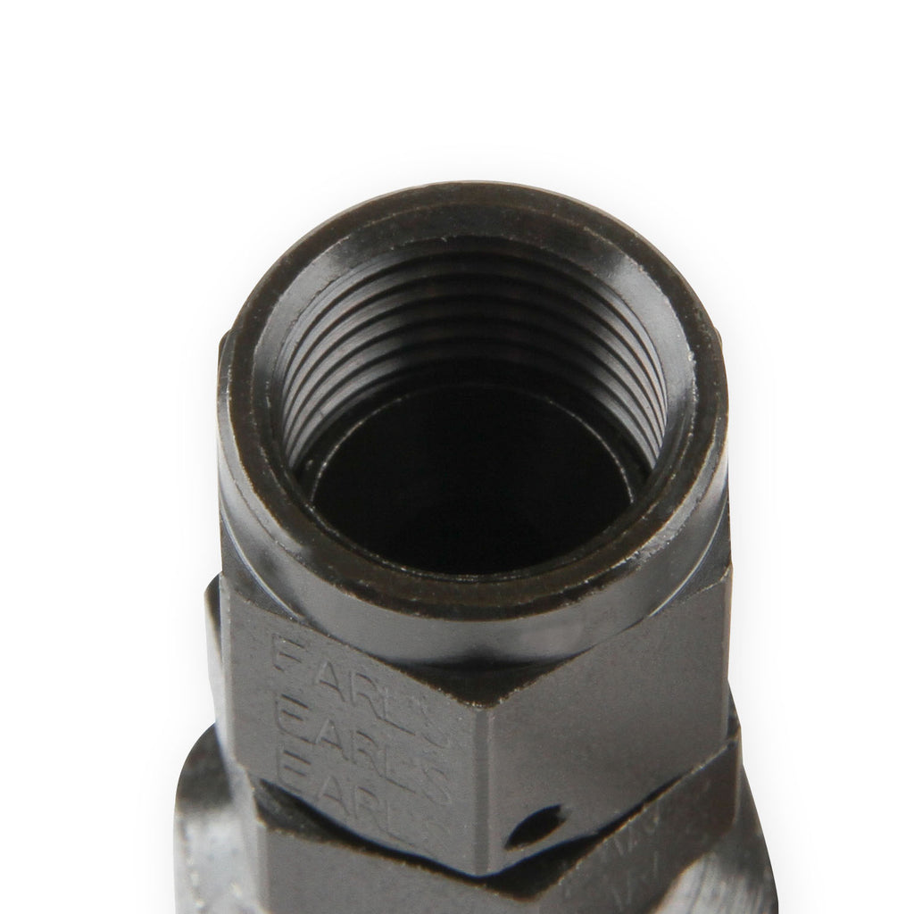 Earl's Performance 6an Power Steering Hose End - Steel - Black