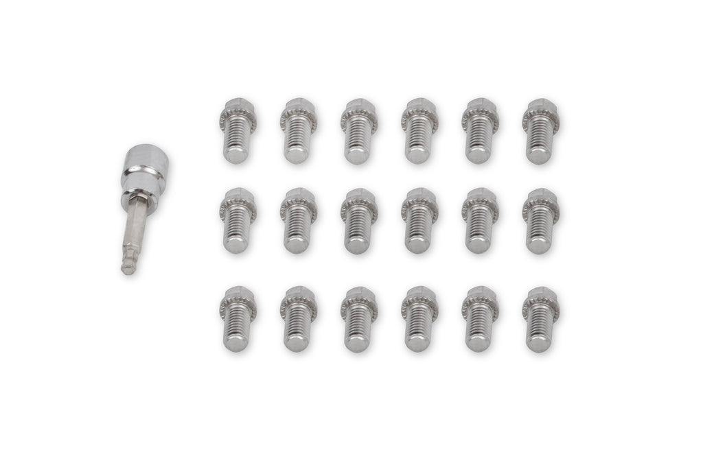 Mr Gasket Locking Header Bolt Kit 3/8-16 x 3/4 16pk