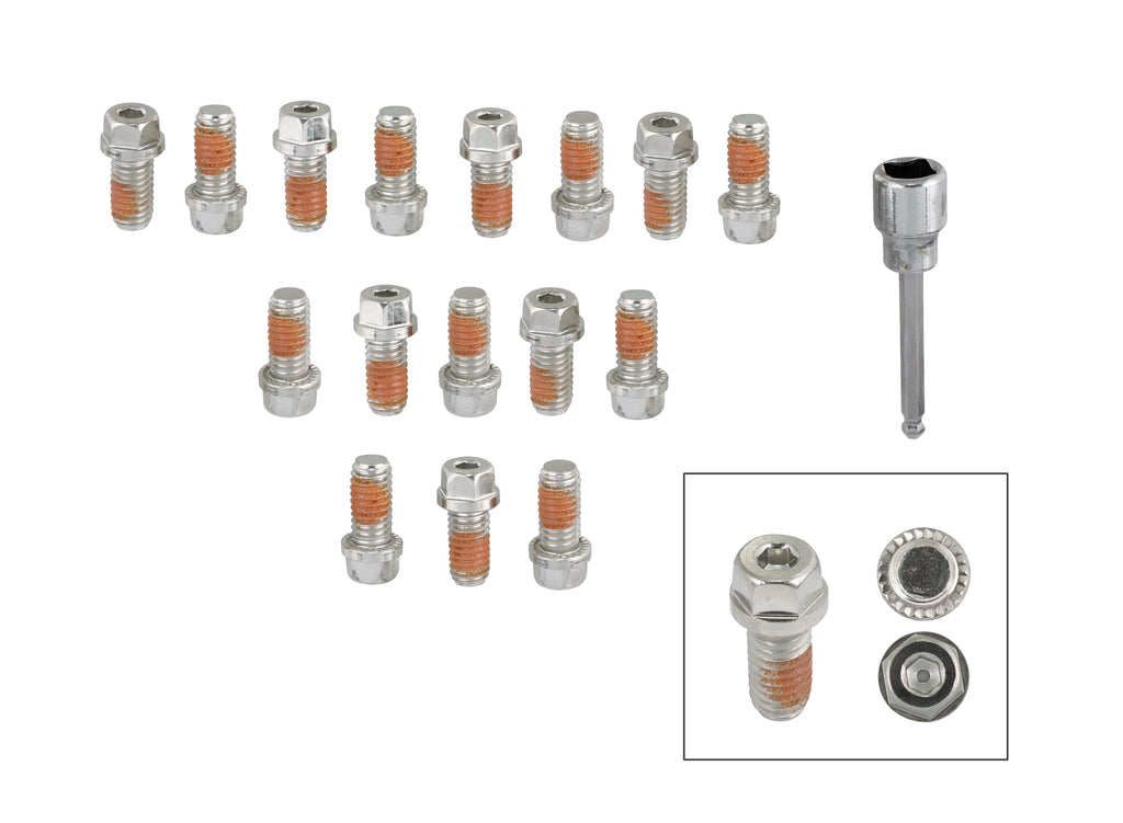 Mr Gasket Locking Header Bolt Kit 3/8-16 x 3/4 16pk