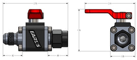 Earl's Performance 6an Male to Female Ball Valve Ultrapro