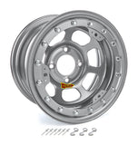 13x7 2in. 4.50 Silver Beadlock Wheel
