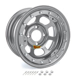 13x8 2in. 4.50 Silver Beadlock Wheel