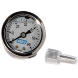 1986-1993 MUSTANG 5.0 FUEL EFI PRESSURE GAUGE AND ADAPTER 0-60 PSI