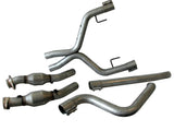 2005-2010 MUSTANG V6 DUAL EXHAUST CONVERSION X PIPE KIT WITH CATS