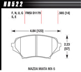 Brake Pads Front Mazda Miata HP Plus