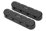 Holley 2-Piece Vintage Series Valve Cover - Gen III/IV LS - Satin Black Machined