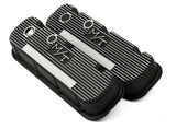 Holley M/T Valve Covers - Vintage Style - Finned - BBC - Satin Black