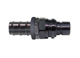 6AN Straight Push Lock Valved Quick Connect BLK