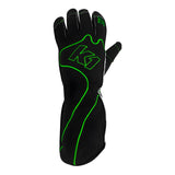 Gloves Karting Adult RS4 Medium Black/Green
