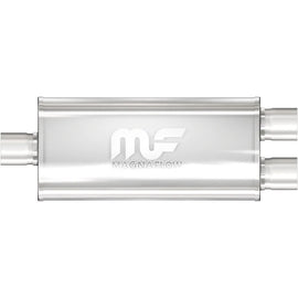 MagnaFlow Exhaust Products Stainless Muffler 2.5in Inlet/Dual 2.5in Out