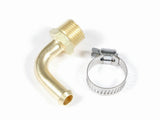 Mr. Gasket Fuel Line Fitting - 3/8 Inch NPT to 3/8 Inch Hose Barb - 90° - Brass
