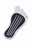 Mr. Gasket Foot Print Gas Pedal Pad - Aluminum - Chrome & Painted Black Trim
