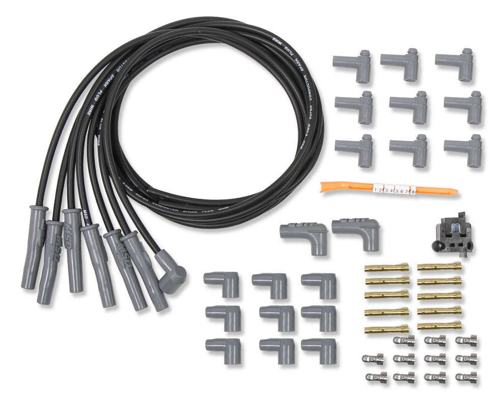 MSD Spark Plug Wire Set - 6cyl. Universal Black