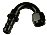 8AN 150 Degree AN/Hose End Push Lock Black