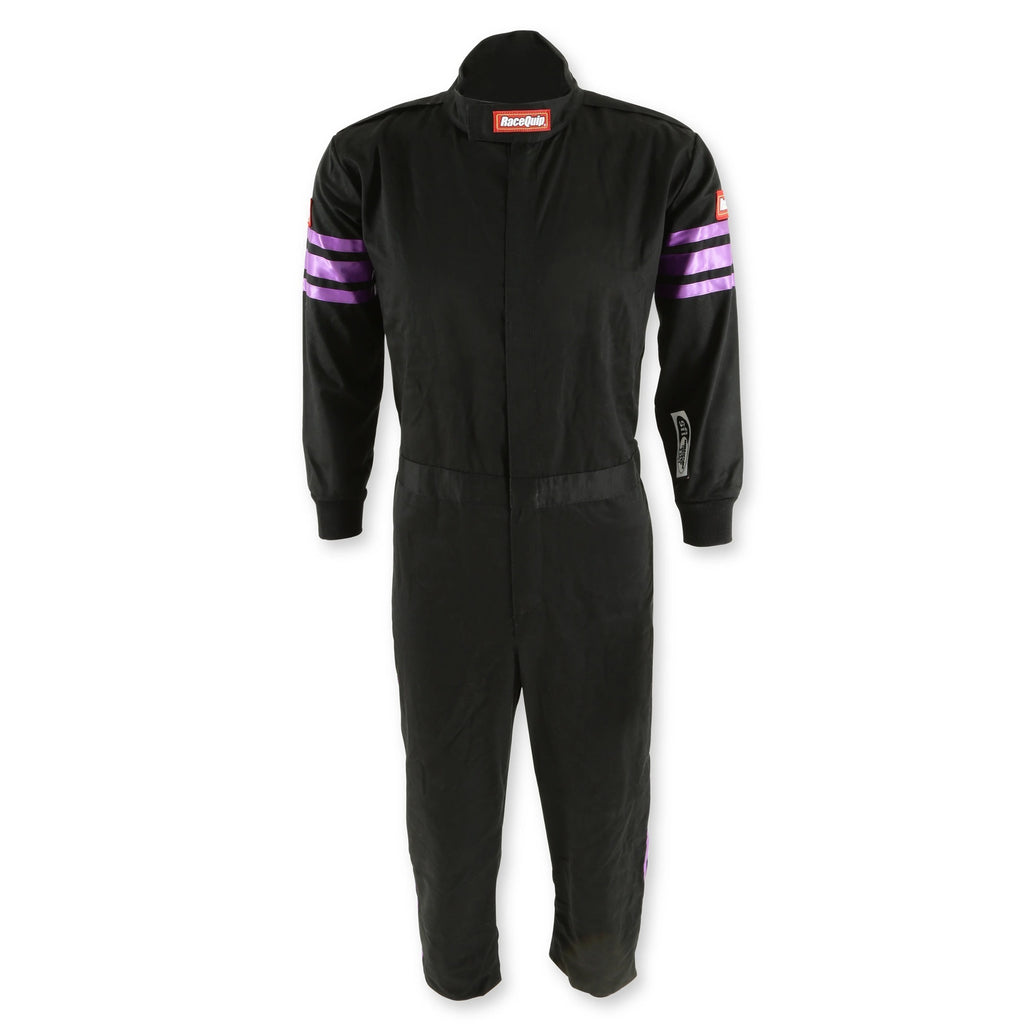 Racequip Black Suit Single Layer Kids Small Purple Trim