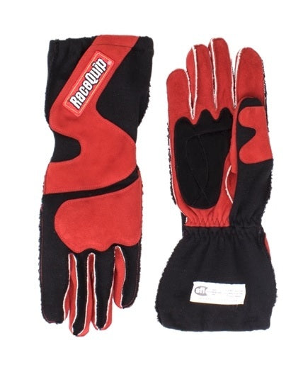 Racequip Gloves Outseam Black/Red Large SFI-5