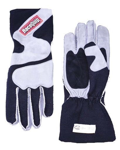 Racequip Gloves Outseam Black/ Gray Large SFI-5