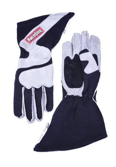 Racequip Gloves Outseam Black/ Gray Large SFI-5