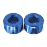 3/4in Allen Pipe Plugs Blue 2/pkg