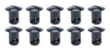 Oval Head Buttons .450 Long Black 10 Pack