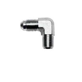 Wilwood Brakes Inlet Fitting 90 Deg 4AN X 1/8-27 NPT